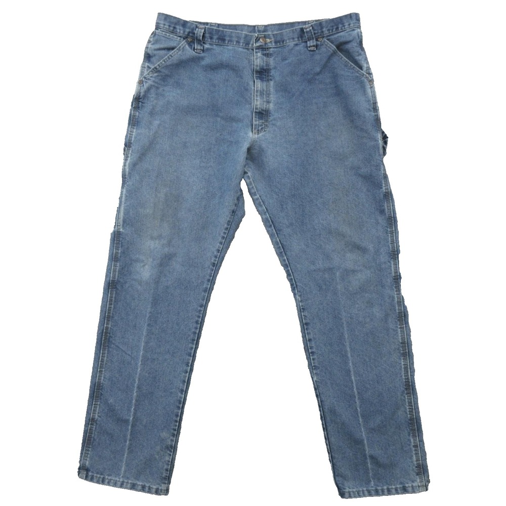 Wrangler Jeans Mens 40x34 Carpenter Work Pants Utility Pockets 94LSWDV Denim